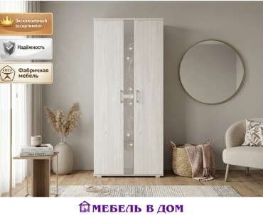 Распашной шкаф Мебель в Дом Флоренция, 90x212х44 см, светло серый