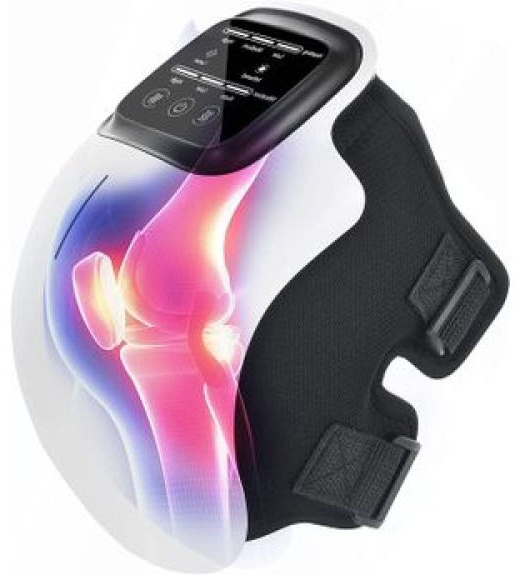 Массажер Knee Massager Умный массажер для колена с подогревом электрод вибрационный, разогревающий, инфракрасный прогрев