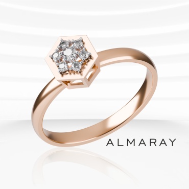 ALMARAY 15018 размер 18 вес 1.17 г золото, фианит
