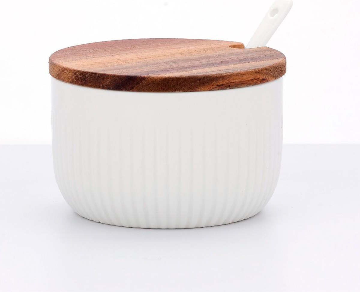 Danny Home сахарница CPK-033 1 шт, бамбук, фарфор