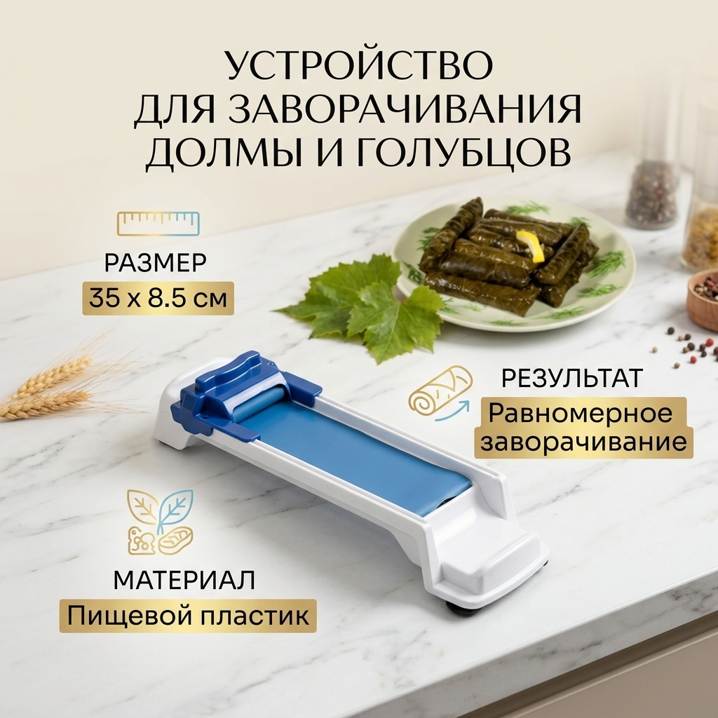 Устройство для заворачивания долмы и голубцов пластик, 1 шт