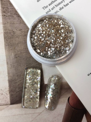 IBDI Nails глиттер Silver Shine 05 1 шт