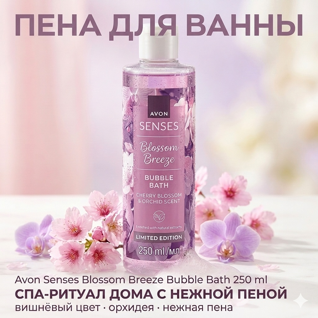 Avon Пена для ванны Blossom Breeze пена для ванны 250 мл