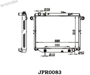 JD Радиатор Охлаждения ДВС JPR0083