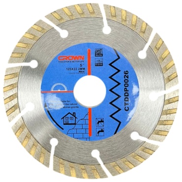 Диск отрезной алмазный 125x22.2х5 мм, CROWN CTDDP0026