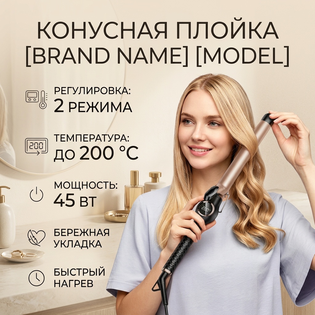 Конусная плойка плойка