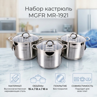 Набор кастрюль Кастрюля 3 в 1