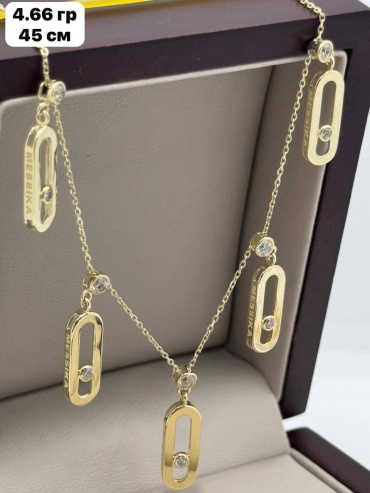 Колье Sandu gold 48555321 длина 45 см вес 4.66 г золото, фианит