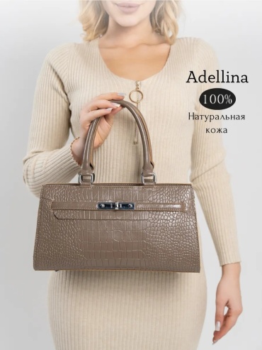 Сумка планшет Adellina натуральная кожа хаки