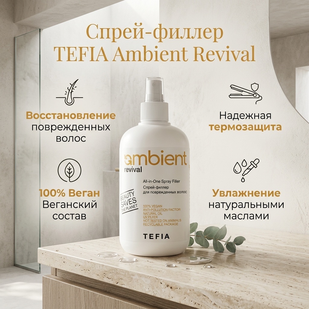 TEFIA Аmbient Revival для поврежденных волос спрей 250 мл