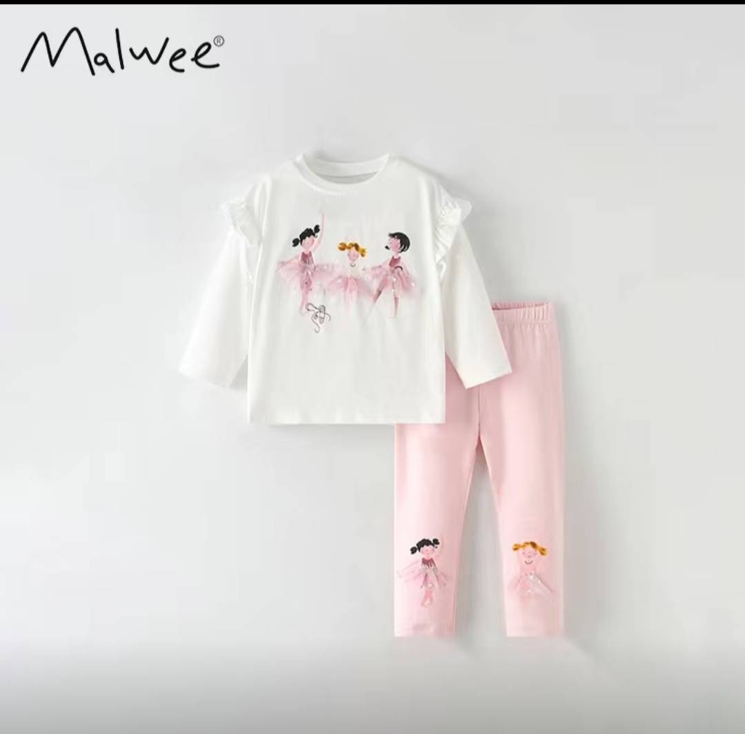 Комплект Malwee белый, розовый