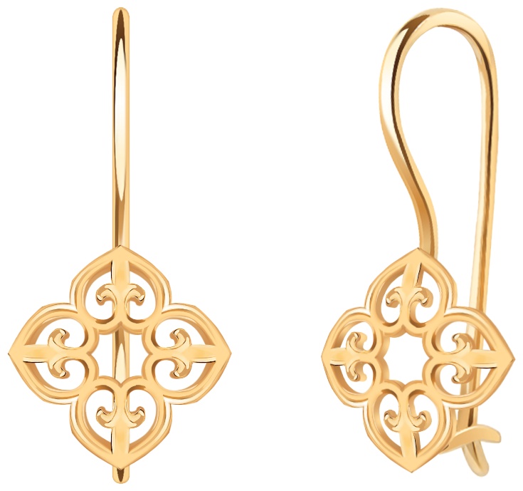 Серьги Lucente EAR-LU-585-403537 вес 1.35 г золото, без вставок