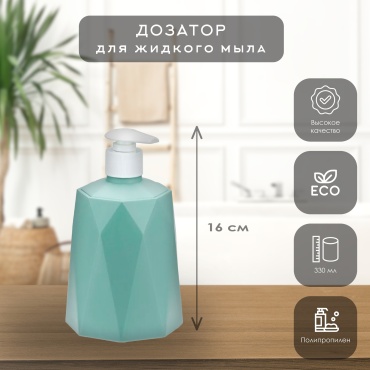 Дозатор для жидкого мыла IDEA Призма Морская волна