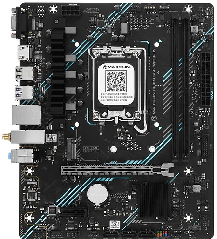 Материнская плата MAXSUN H610 666 WIFI6 D5