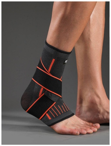 JINGBA Бандаж спортивный оранжевый, черный XL