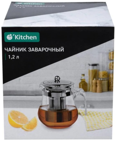 Чайник Чайник заварочный, O’Kitchen, 1,2 л 1.2 л, стекло