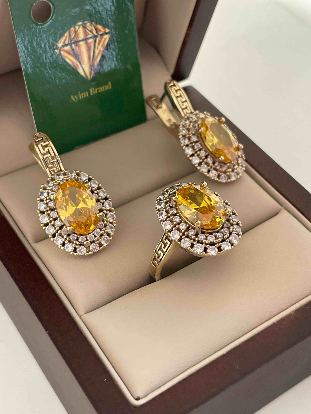 Ayim Brand 460900926 вес 16.3 г серебро, цитрин