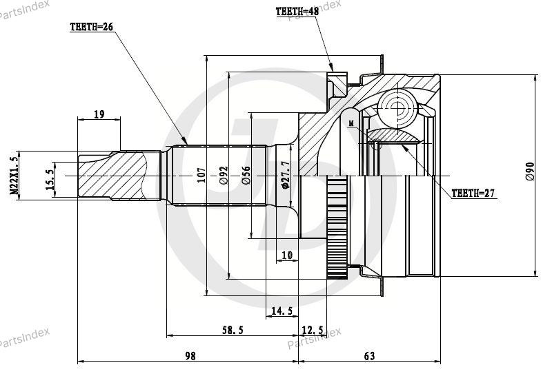 JD ШРУС JCT0051A