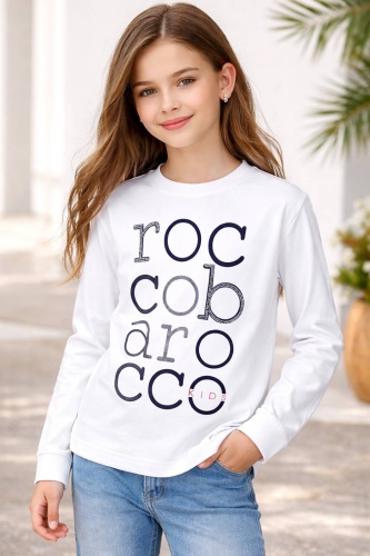 Блузка Roccobarocco kids белый
