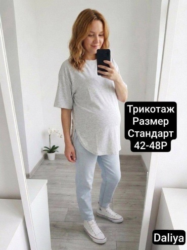 Футболка Puzatiki серебристый, светло-серый