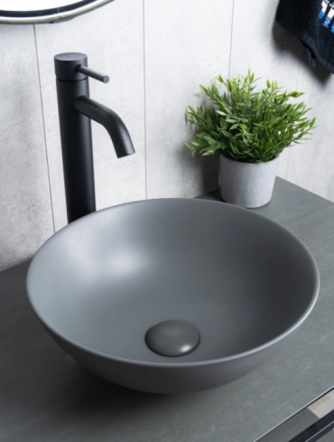 Раковина GID-ceramic 9081gnm накладная круглая 36х36 см, керамика