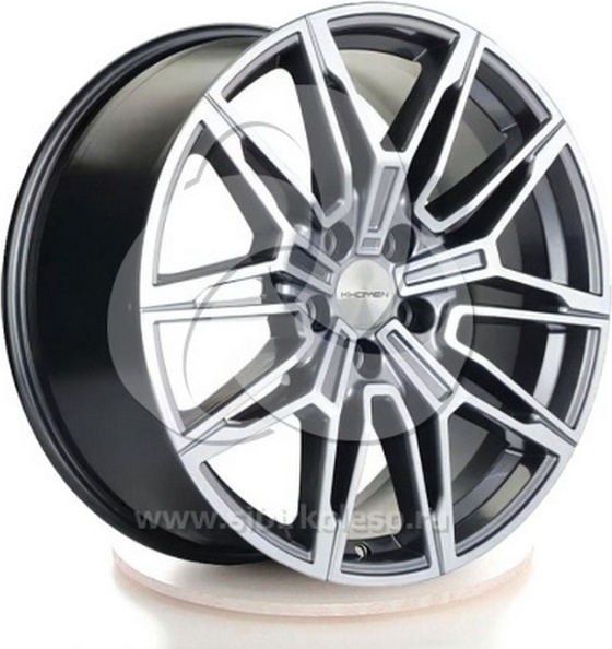 KHOMEN 1904 GRAY-FP 66.6 8.5x19/5x112 D66.6 ET30 4 диска черный, серебристый, графит