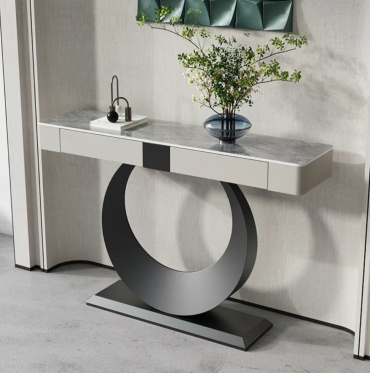 Консоль 0260ck, 100х35x92 см, черный, серый