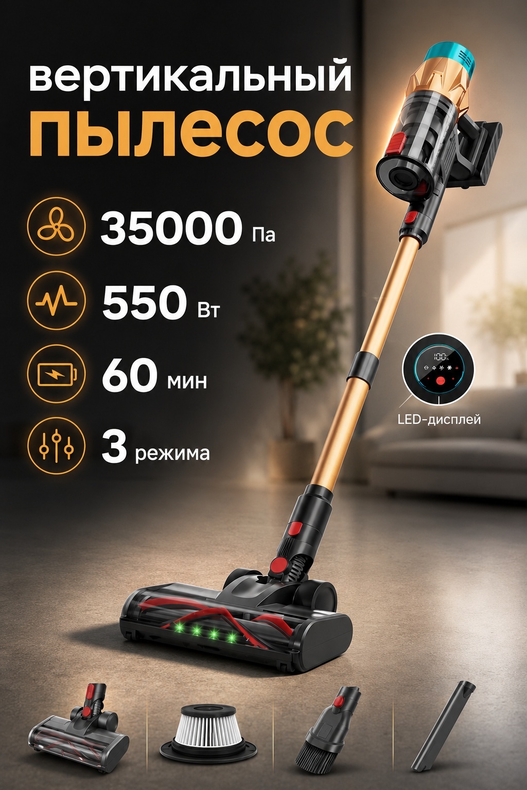 Пылесос вертикальный PowerSweep 35 — фото 1