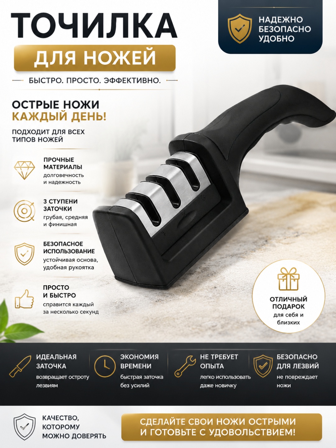 Механическая точилка 30457558_681543478, керамика, сталь