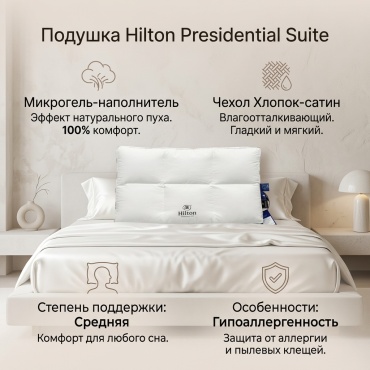 Ортопедическая подушка Hilton 50x70 см, микроволокно