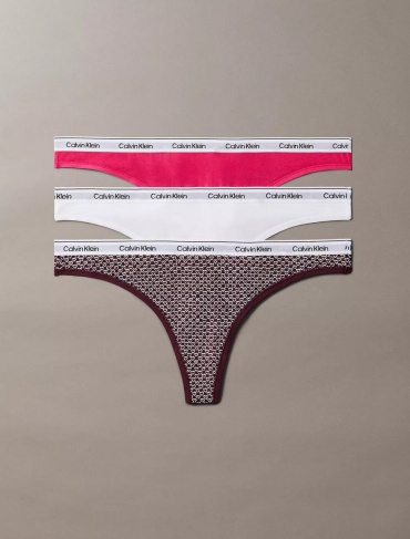 Танга Calvin Klein белый, розовый