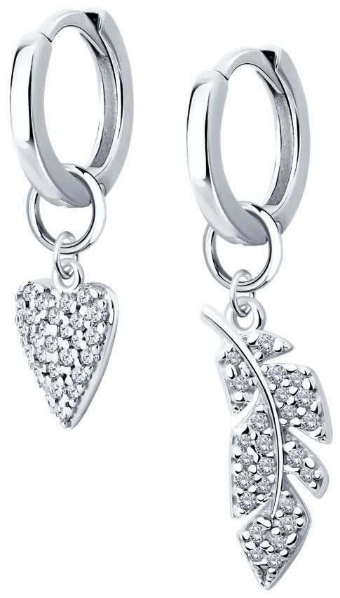 Серьги SOKOLOV EAR-SO-925-684175 вес 4.41 г серебро, фианит