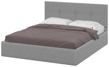 Кровать ZETA SV-0047 двуспальная, 160x200 см (без матраса, без подъёмного механизма) темно-серый