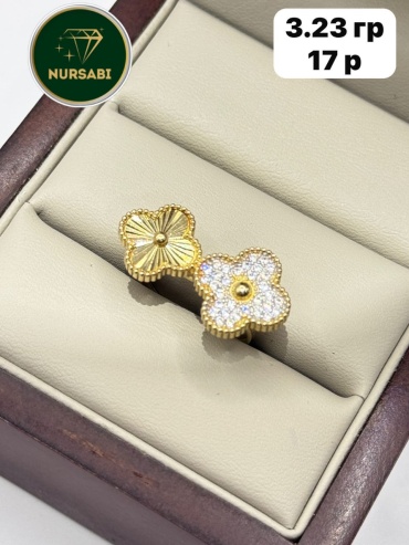 NURSABI 89393844 размер 17 вес 3.23 г золото, фианит