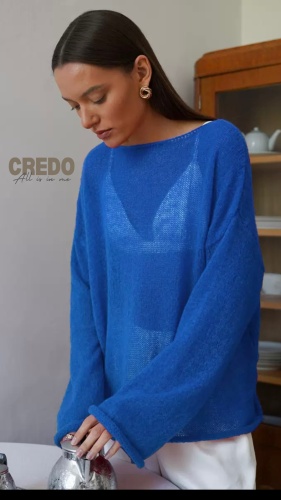 Лонгслив CREDO синий