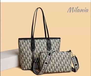Сумка шоппер Milania экокожа черный, молочный