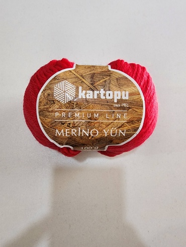 Моток Kartopu Merino Yun 141 Ярко малиновый 170 м 100 г