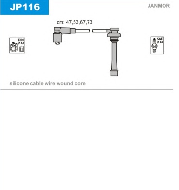 Свечные провода Janmor JP116