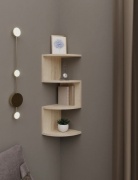 Полка Uglovaya 36, 24х24x72.4 см, бежевый