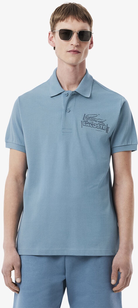 Поло LACOSTE серый