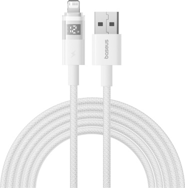Кабель Baseus USB Type-A (M), Lightning (M), 2 м, Display 2 Charging+Data 2.4A/P10382700211-01 белый