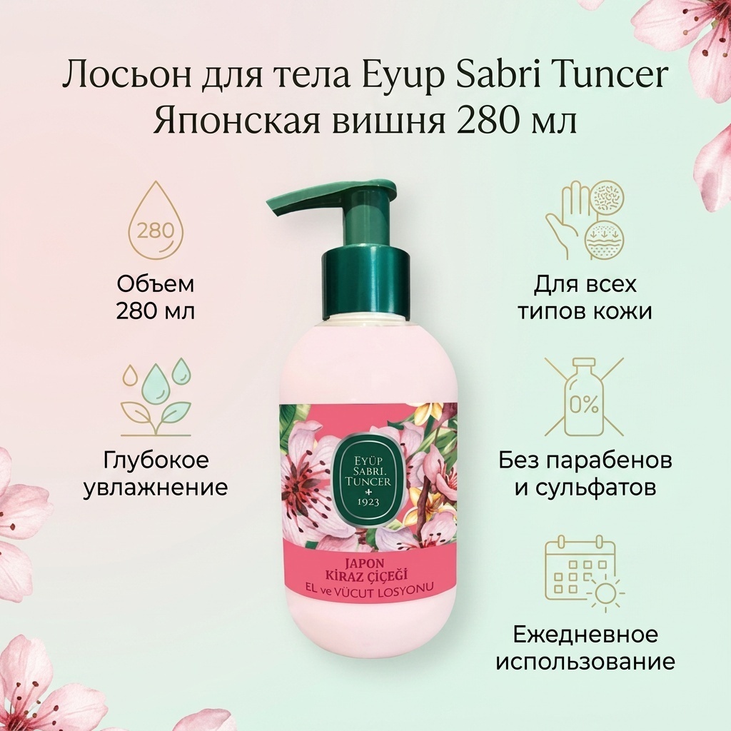Eyup Sabri Tuncer Японская вишня лосьон для тела 280 мл