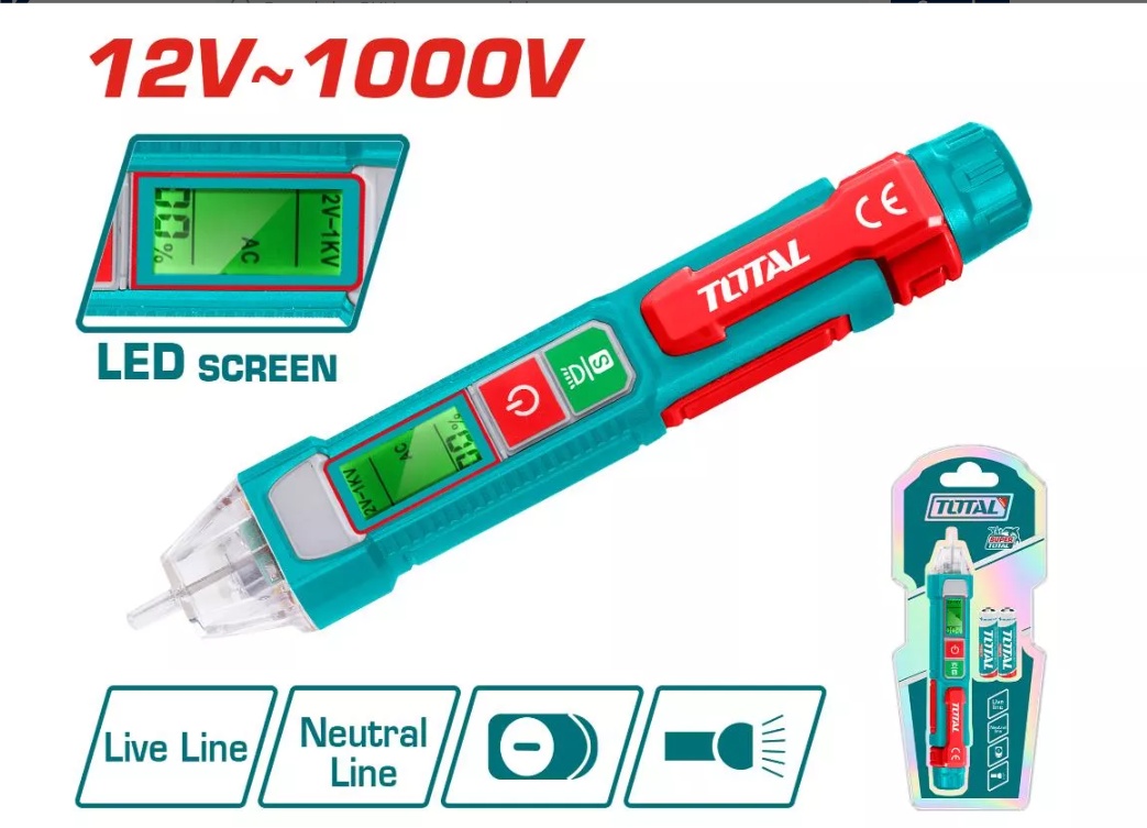 Детектор Total THT210003, с дисплеем