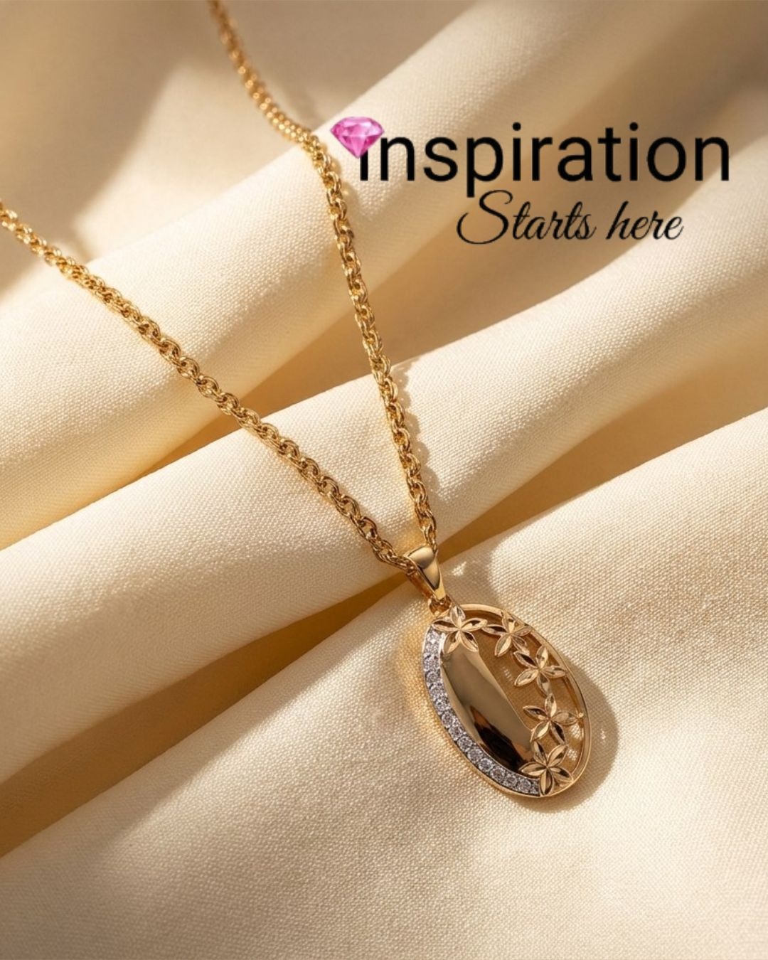 Колье Inspiration 089633443 длина 55 см вес 4.55 г золото, фианит