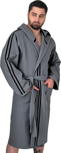 Вафельный халат Gefen home textile серый