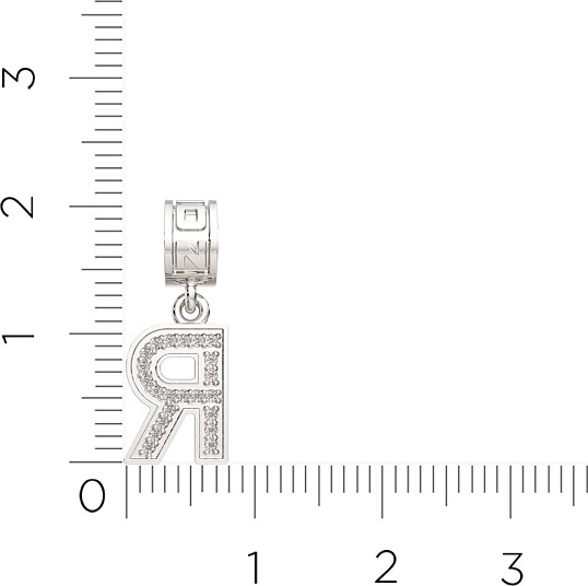 Подвеска Lucente Silver ZO-0440056_Я вес 1.37 г серебро, фианит