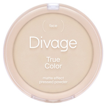 Пудра DIVAGE Пудра компактная True Color т.02 Ivory 8 г сухая 02 бежевый