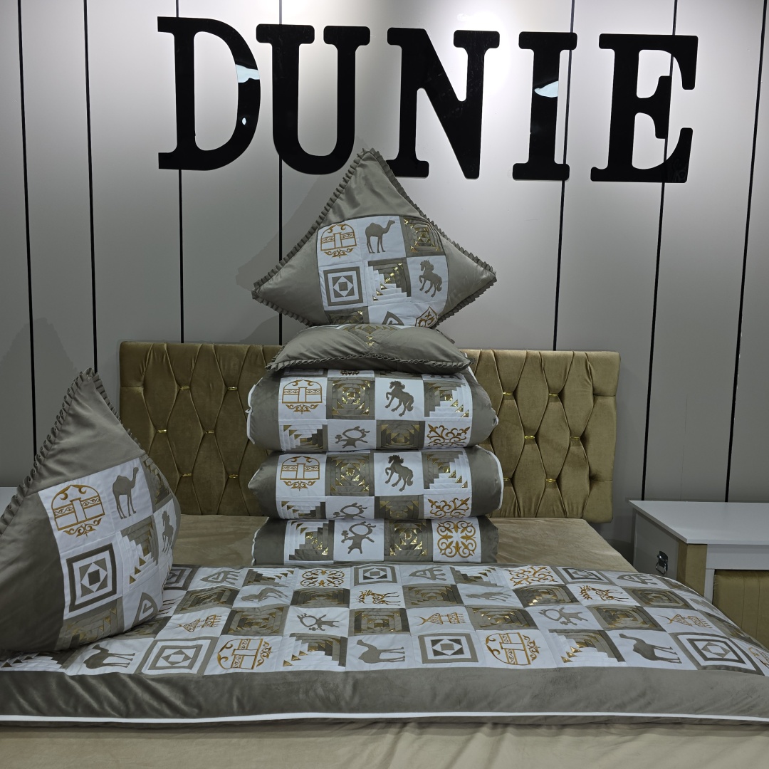 Dunie комплект корпе с подушками 225x80 см, хлопок, песочный