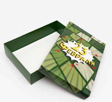 Коробка 23 февраля UPAK LAND 1 шт, 30х20х7 см