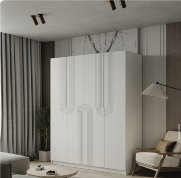 Распашной шкаф Mebel Lux 00008900, 200x230х58 см, белый